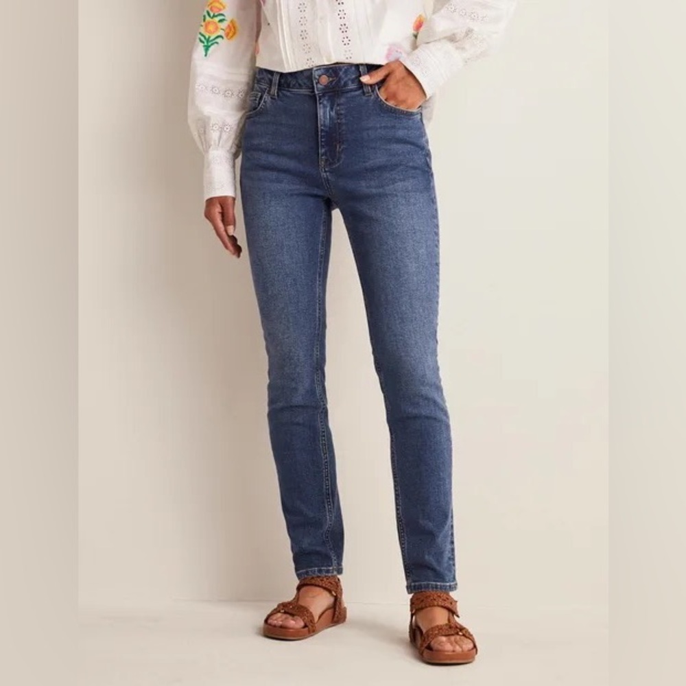 BODEN PATTERNED SKINNY JEANS, 6R